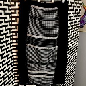 XOXO Pencil Skirt in black and white